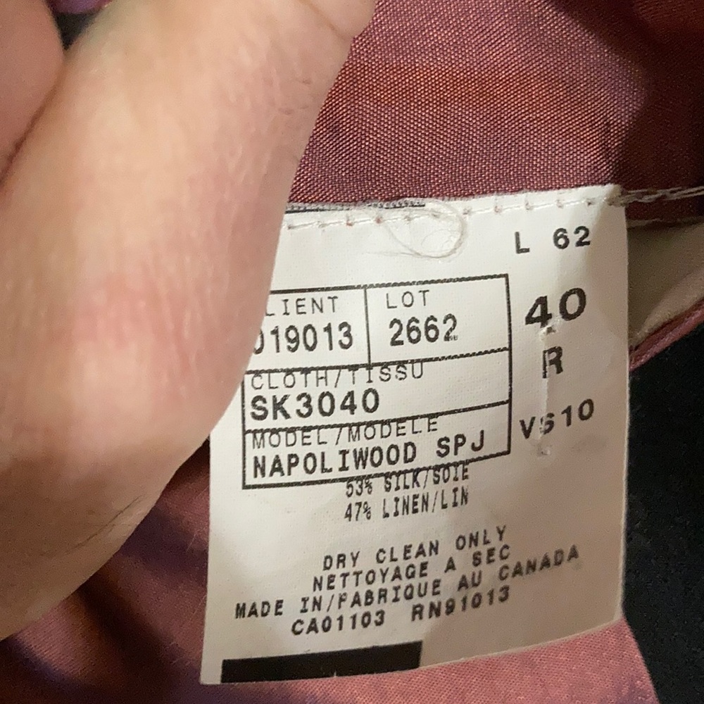 Saks Fifth Ave Black Double Vented Sports Jacket - Picture 3 of 4